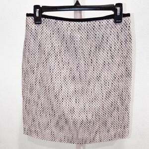 Vince Camuto Tweed Pencil Mini Skirt: Light Pink / Off White / Black, Size 2